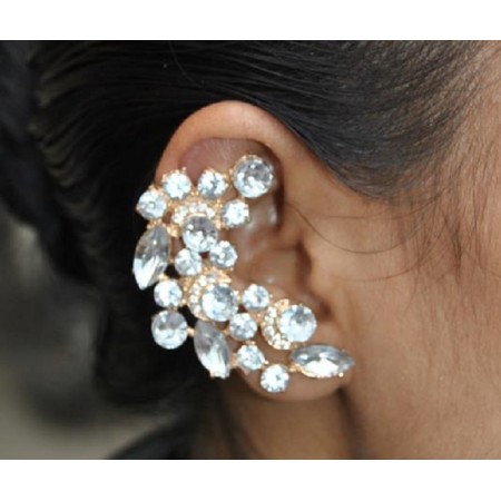  Rhine Stone Ear Cuff Earrings